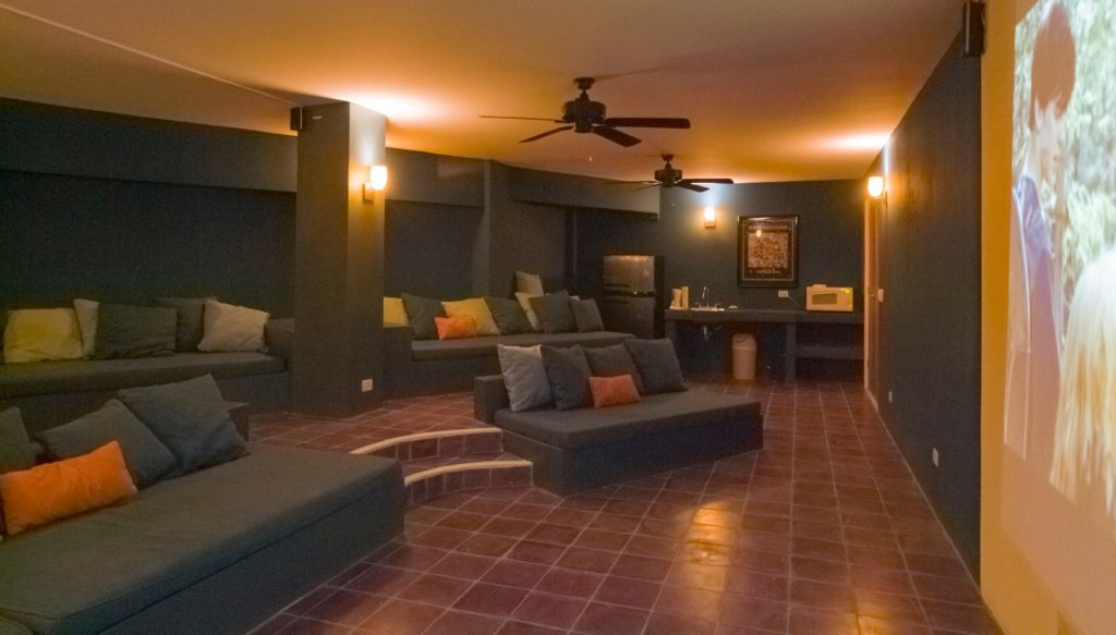 Watch all your favorite movies in this large personal theater, with up to thirty of your friends and family!
