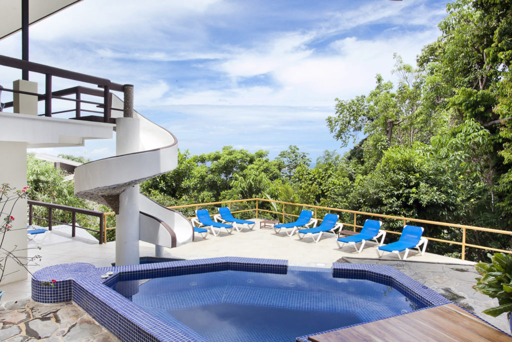 The view of the pool, jungle below, and ocean from the main house is simply a memory you will not soon forget.