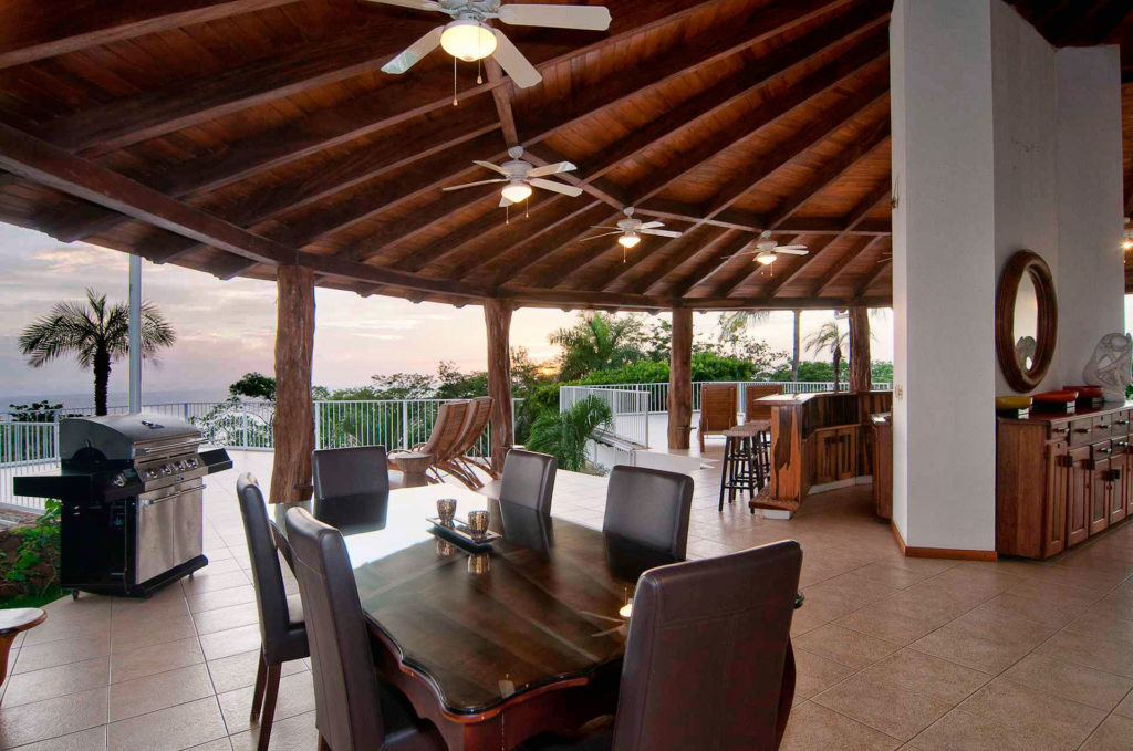 An evening BBQ in an elegant setting complete with views and a wet-bar is just the ticket after a fun beach day especially in your own private villa