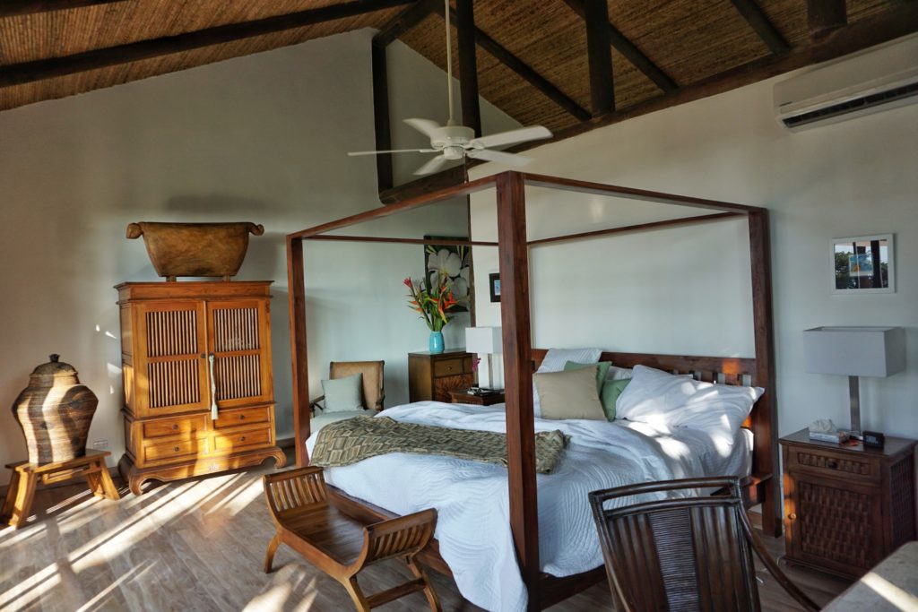Every bedroom in this Manuel Antonio vacation home was professionally designed for luxury and comfort.