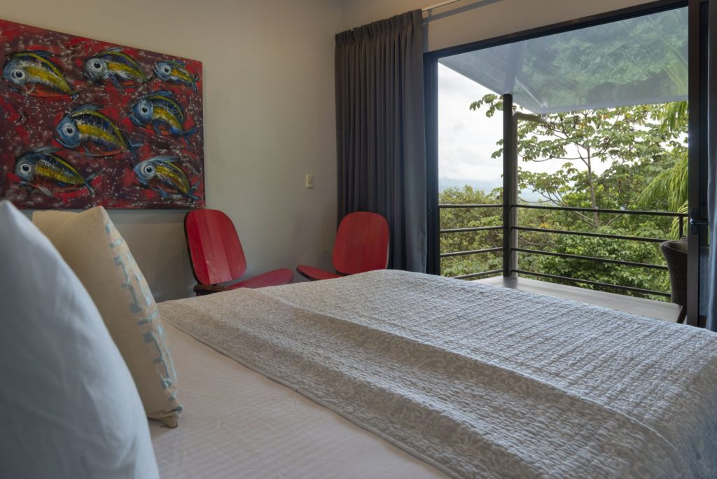 Right from your bed you have a beautiful view of the coastline.