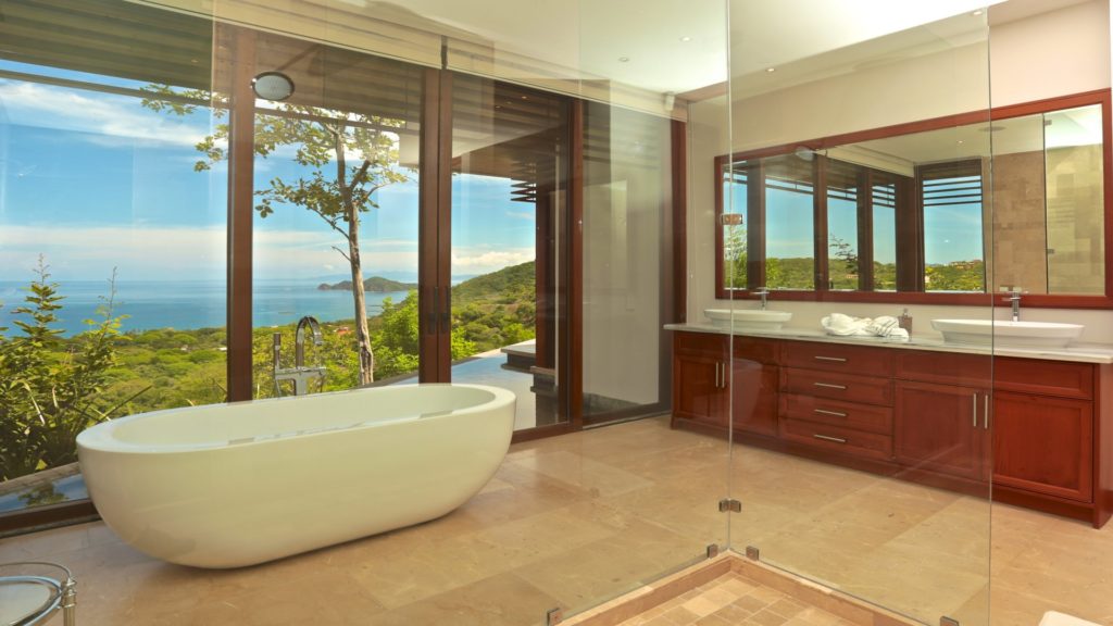 Relaxation and Tranquility is what will be found with a peaceful bath while experiencing the views. The time is yours as you relax in an area is as finishing out your day with a beautiful view