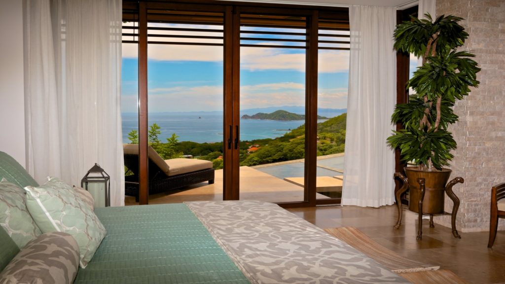 Wake up each morning to ocean views like this from your king bedroom. This Playa Hermosa villa rental is second to none. 
