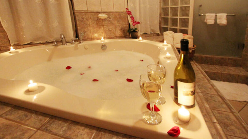 A relaxing jacuzzi bath is just what you need after a long day of travelling.