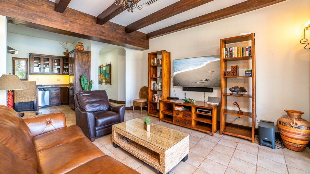 The living room area has a large television so you can have some family time watching movies in the evenings.