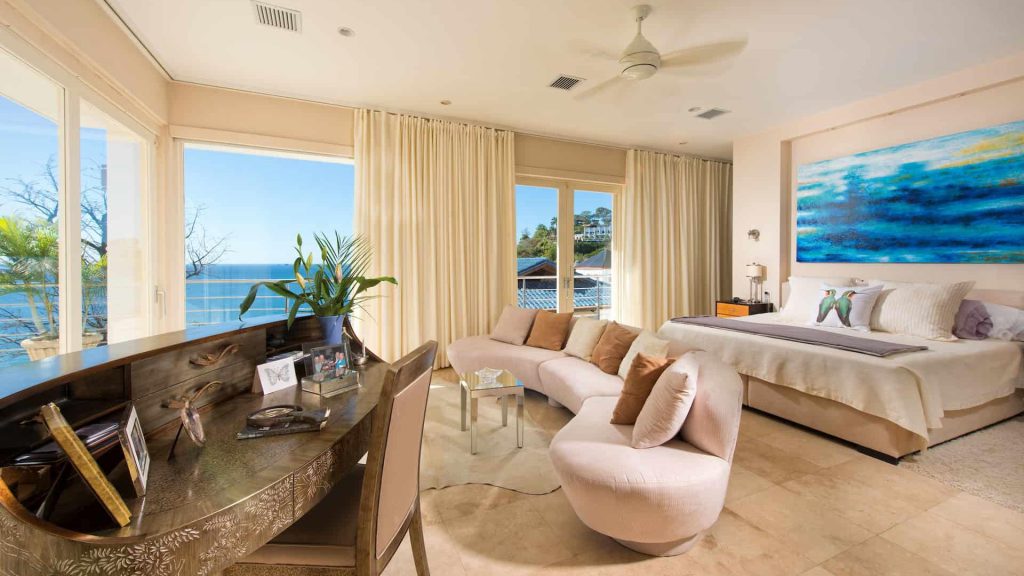 You even have a beach front view from your bedroom.