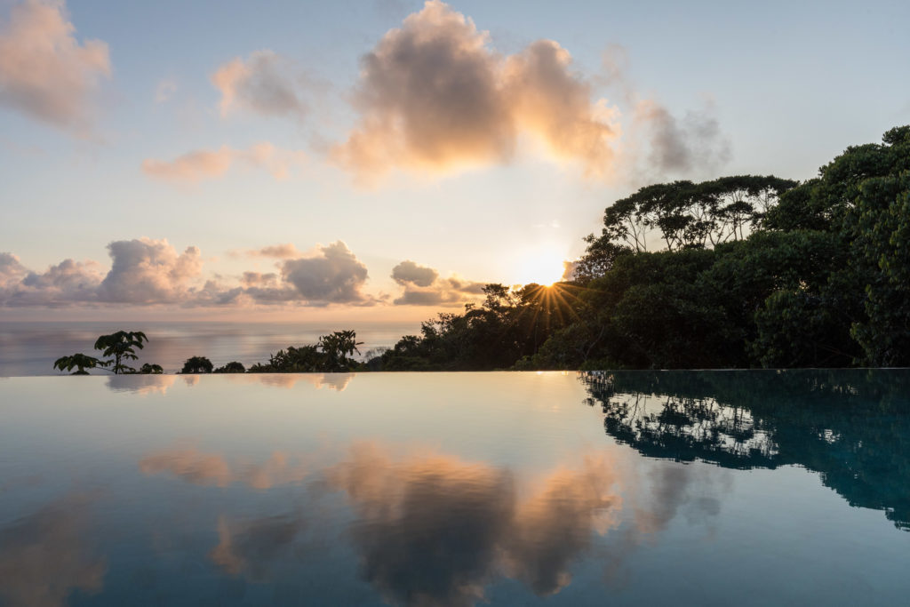 Watch some incredible sunsets while hanging out in the infinity pool.