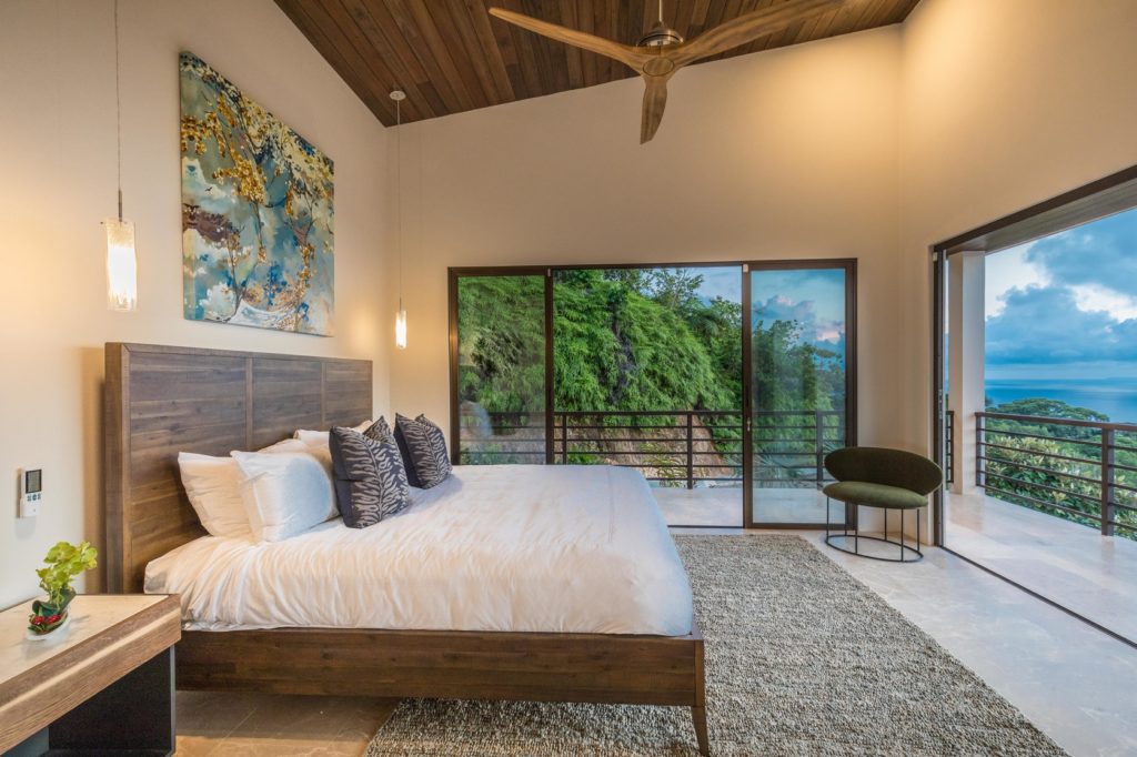 Elegant yet simple bedroom design allows you to focus your attention on the wonderful scenery that surrounds you.