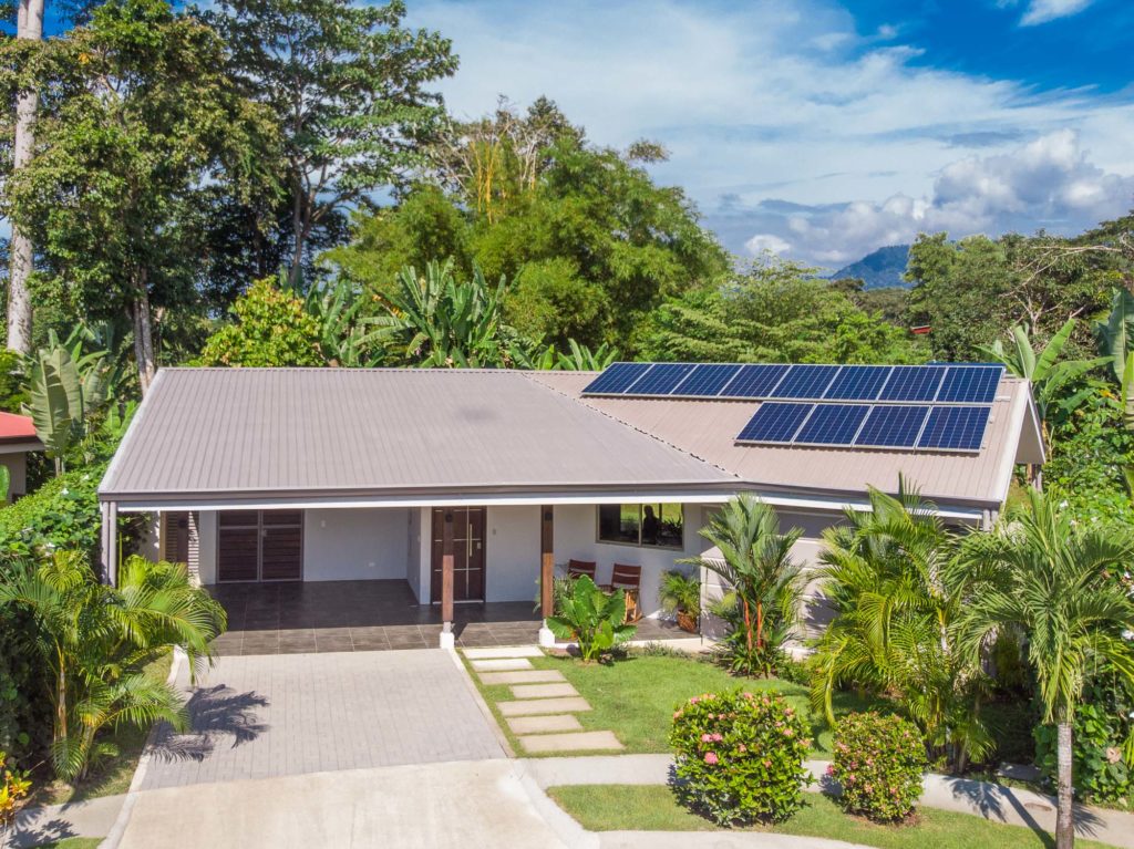 This villa is proudly powered by solar energy.
