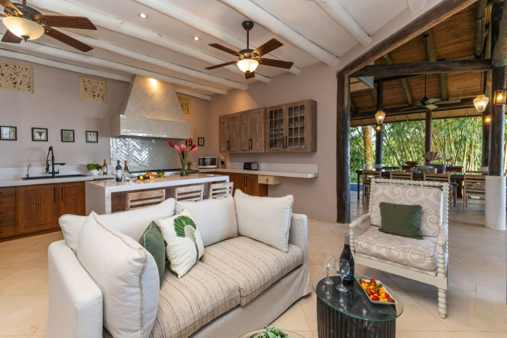 This charming and comfortable living area is the ideal gathering spot for family get-togethers.