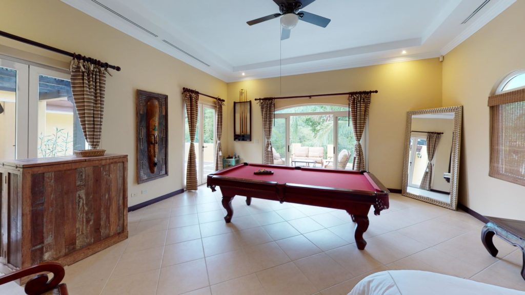 The villa has plenty of entertainment options for your group including pool, ping pong, and darts.