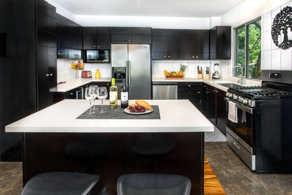 This huge gourmet kitchen has everything you could need to prepare a delicious family feast.