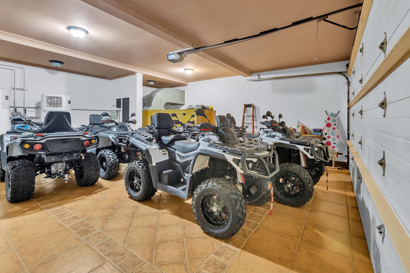 Guest-use ATVs included at a luxury beachfront vacation villa in Playa Tambor, Costa Rica.