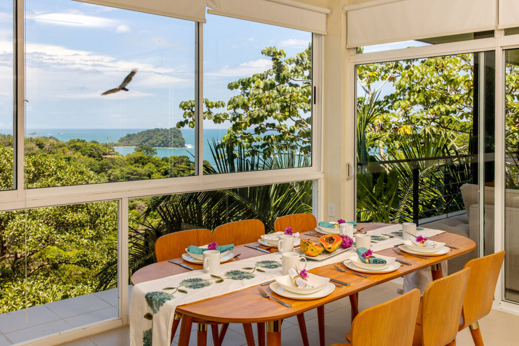 Another beautiful dining area with breathtaking ocean views.