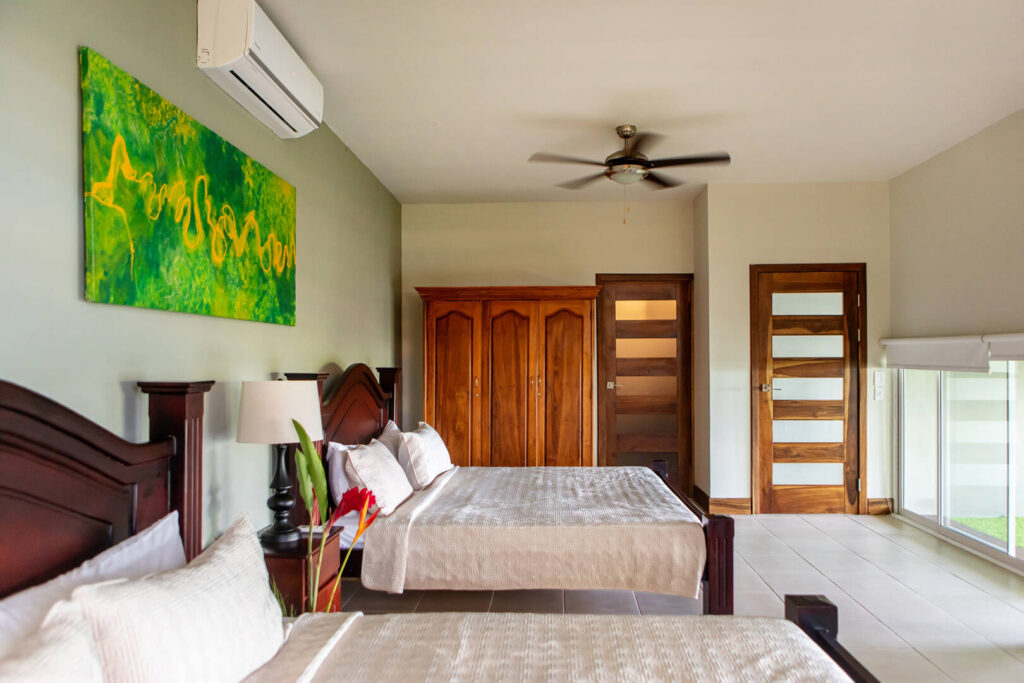 Some of the air-conditioned bedrooms can sleep four. This villa can accommodate huge groups of up to thirty guests.