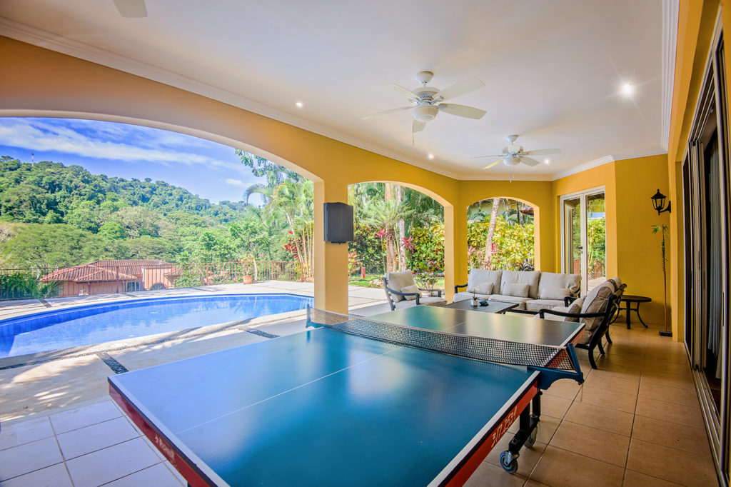 After an exhilarating game of table tennis, take a refreshing plunge in the pool just steps away.