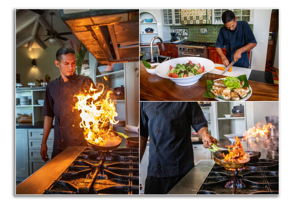 Book a private chef with your villa for a fantastic experience and tremendous convenience.
