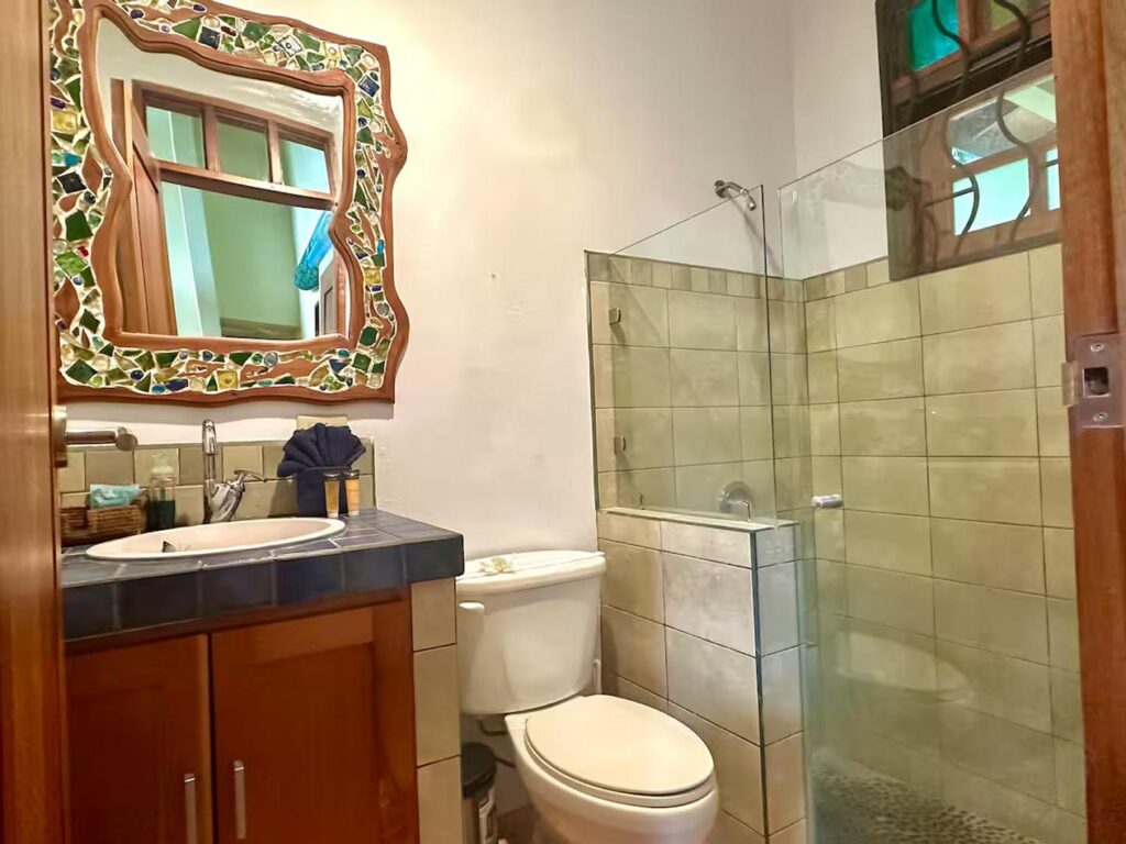 Even the bathrooms in the villa have been thoughtfully designed using tasteful elements.
