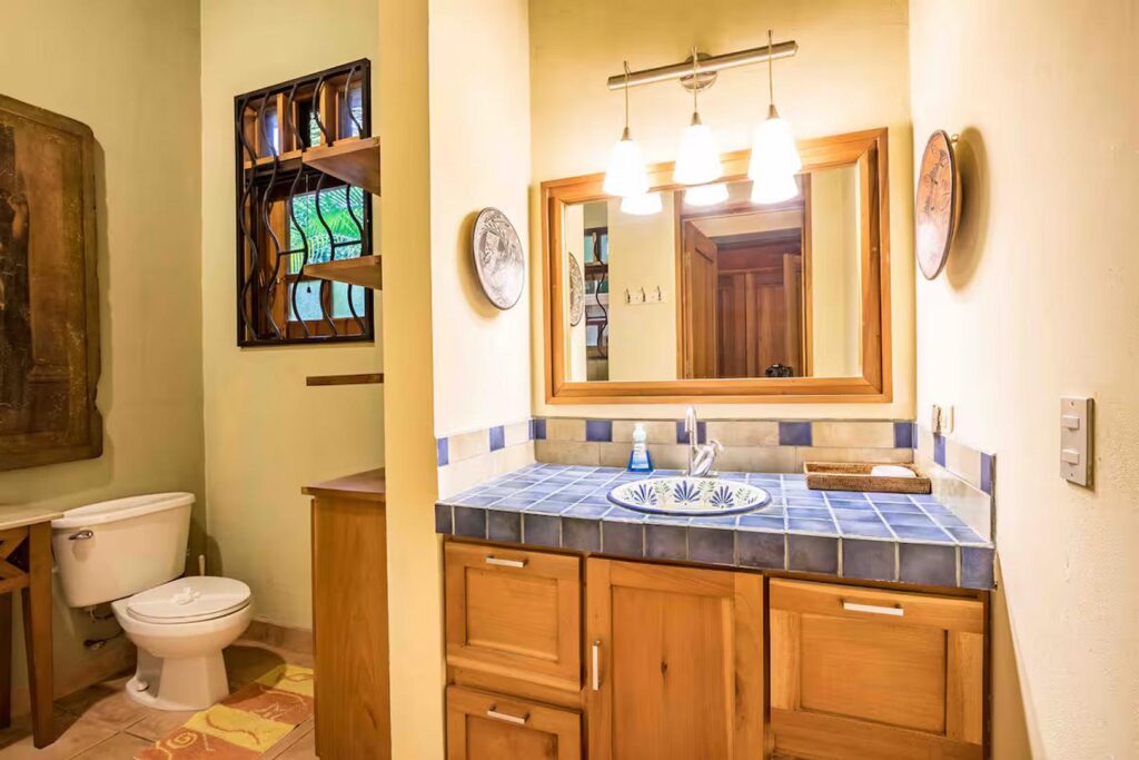 Elegant decor and fixtures in this beautiful bathroom.