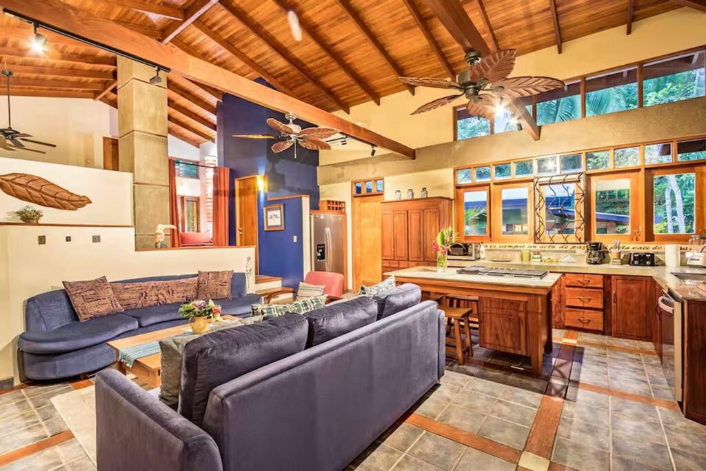 This incredible open-plan kitchen and living area is perfect for gathering as a family.