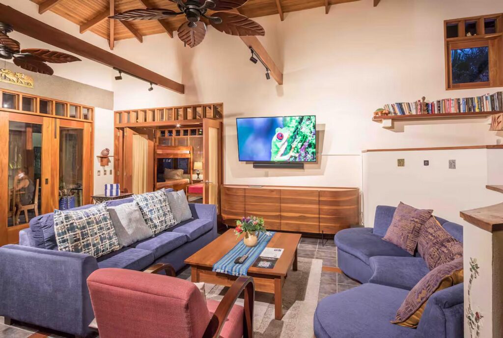 At the end of a fun day at the beach relax with your group and enjoy a movie night with popcorn!