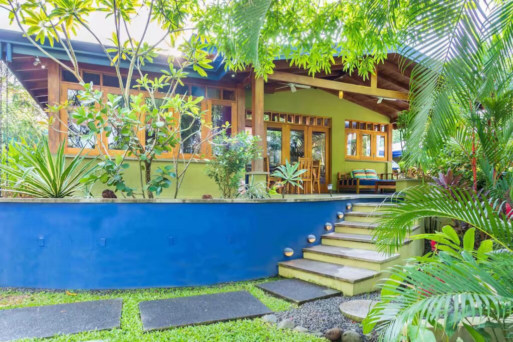 The design of this stunning villa helps it to blend in with its natural surroundings.