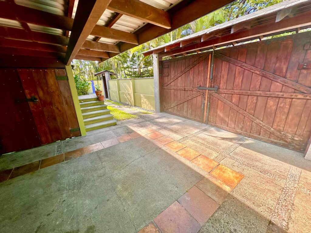 Your private villa has secure covered parking for two cars.