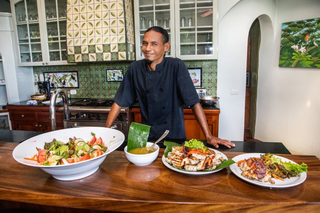 One of our talented and friendly private chefs can be included to create some tropical feasts for your group. 