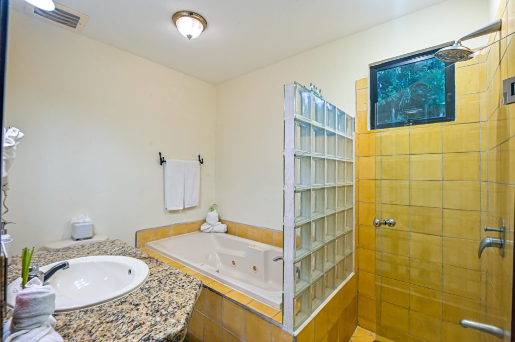 Every bedroom in this exceptional vacation home boasts a full bathroom.

