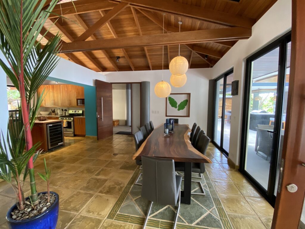 The open kitchen and dining area create a fantastic space to share with family.