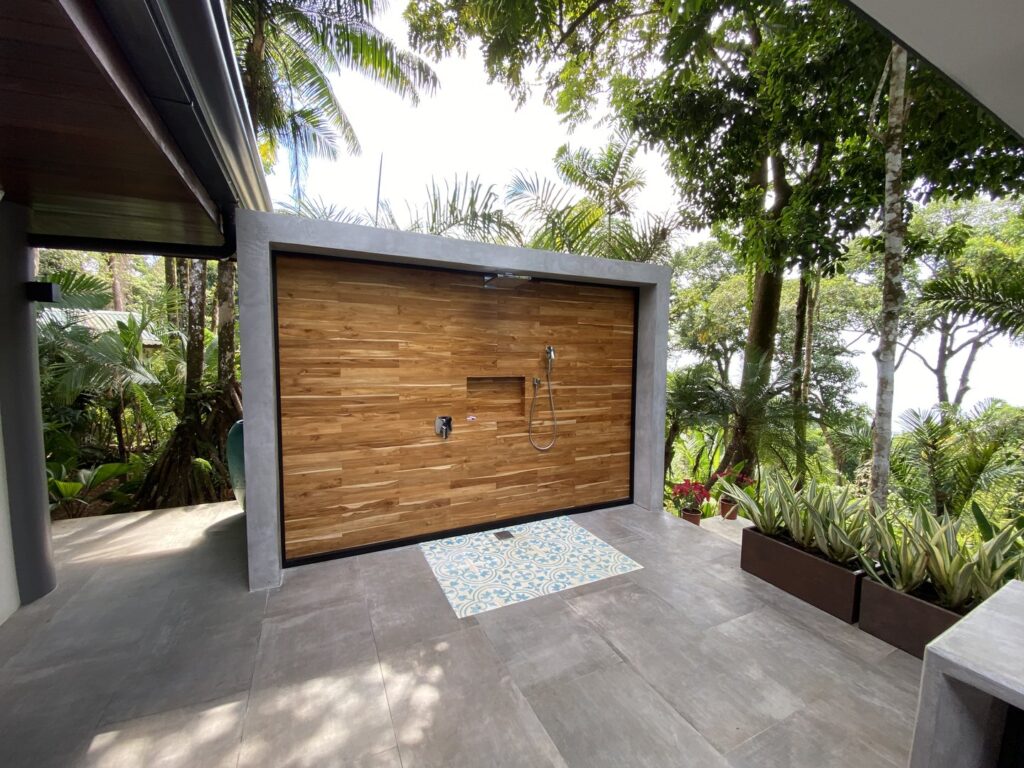 Refresh in an amazing outdoor shower with a view.