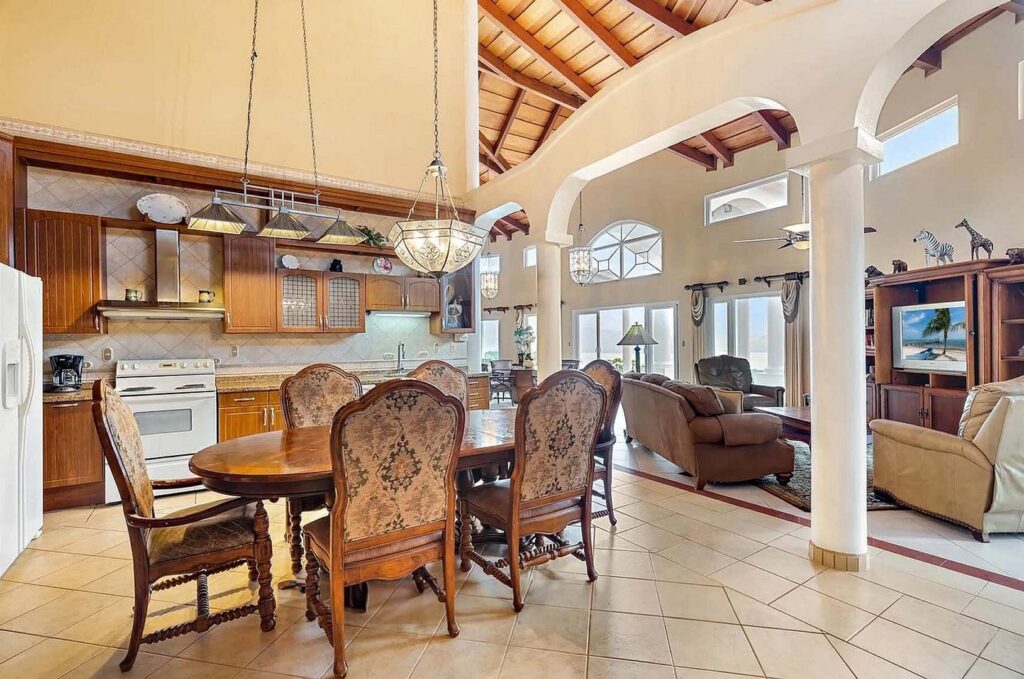 This home boasts many Dining or even snack areas, in a luxurious setting