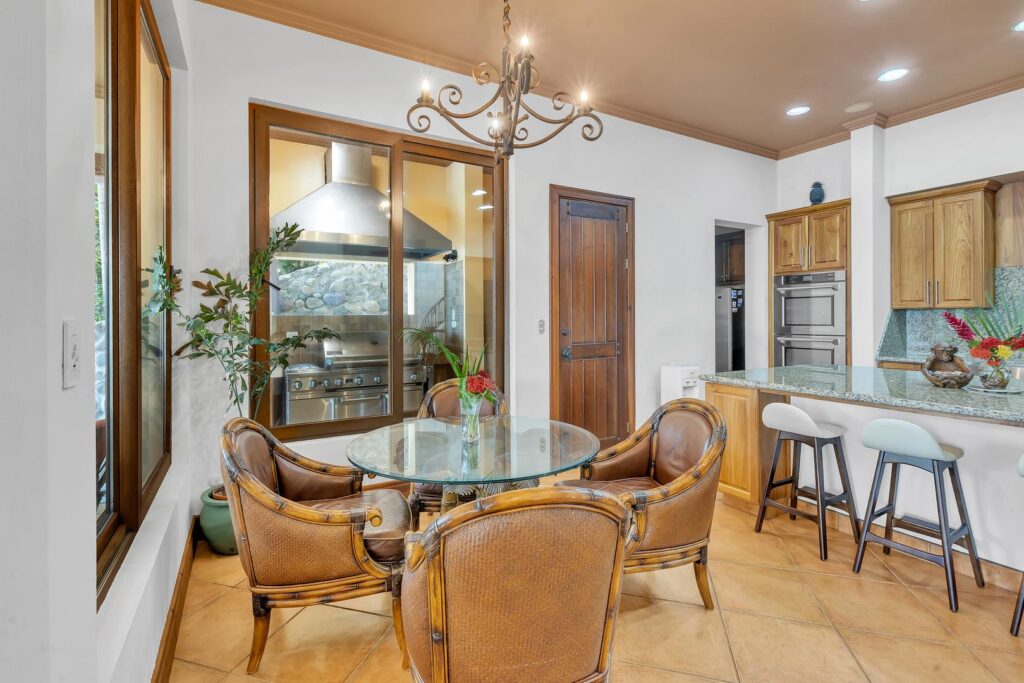 Quick bites, and conversations while the chef fires up the grill just steps away.