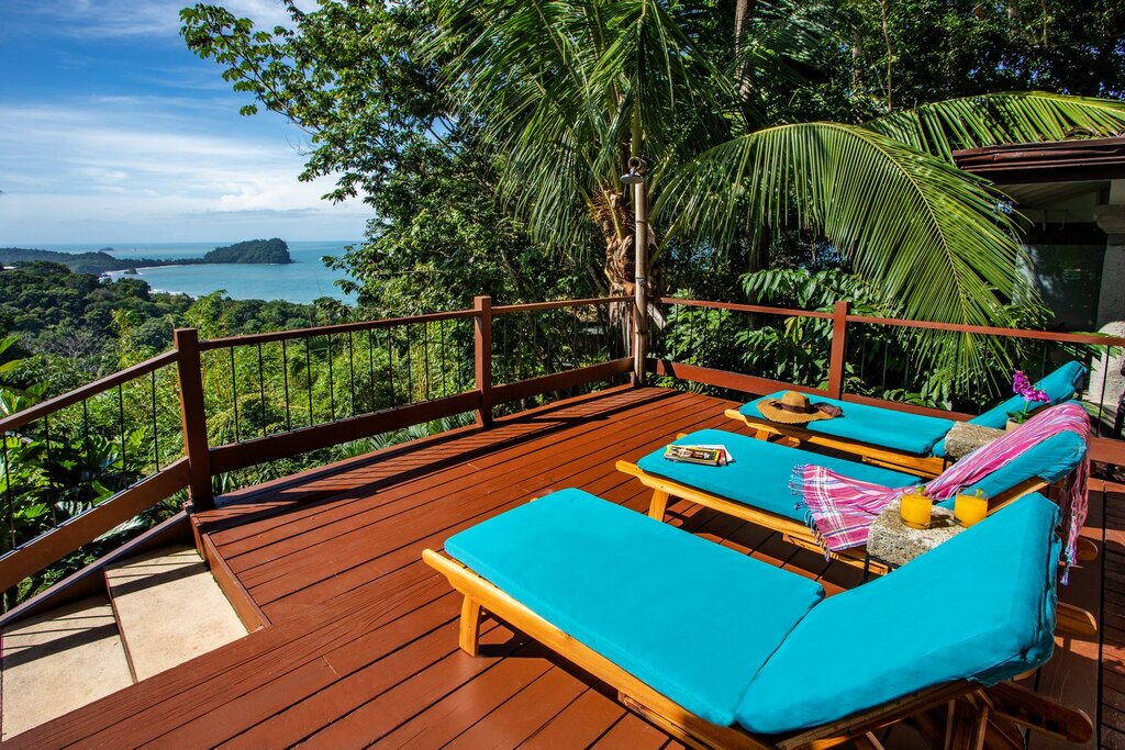 Fun in the sun surrounded by the lush rainforest palms of Manuel Antonio.