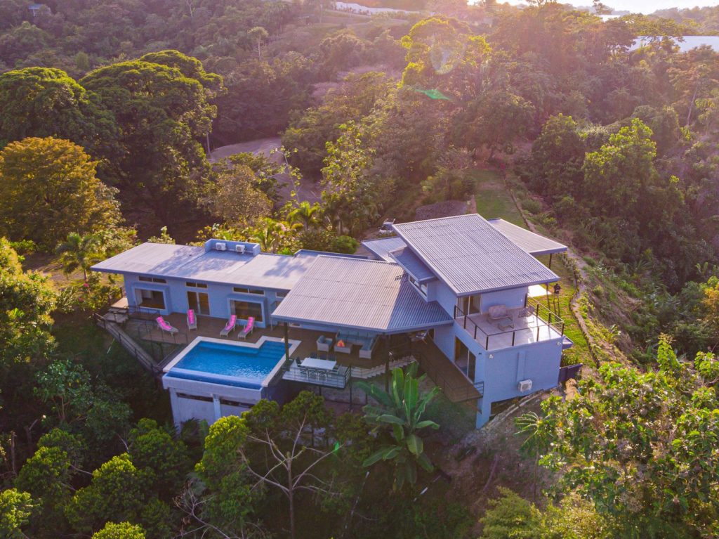 This incredible property sits high above the canopy.