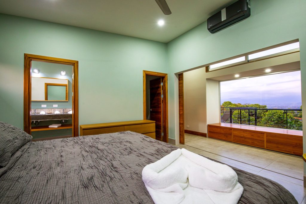 Air conditioning in the bedrooms is not often needed due to the fresh mountain breeze.