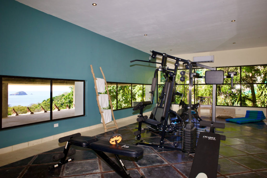 The air-conditioned gym, offering inspiring views to fuel your workout.