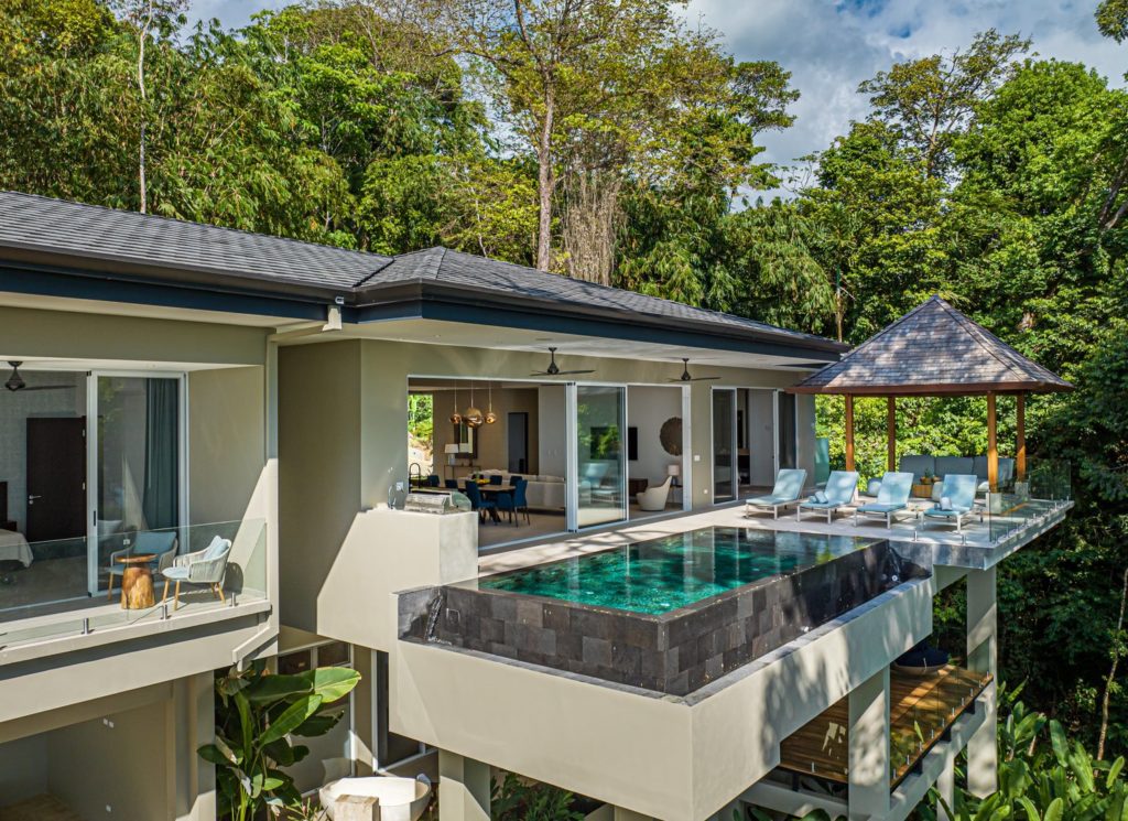 Its unique architecture gives this villa the feel of it being suspended in the rainforest canopy.
