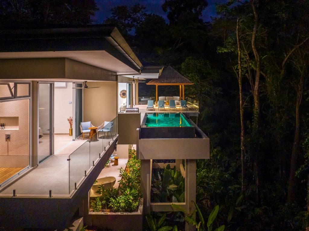 Light from the villa creates a natural rainforest theatre for you to watch for signs of nocturnal wildlife.