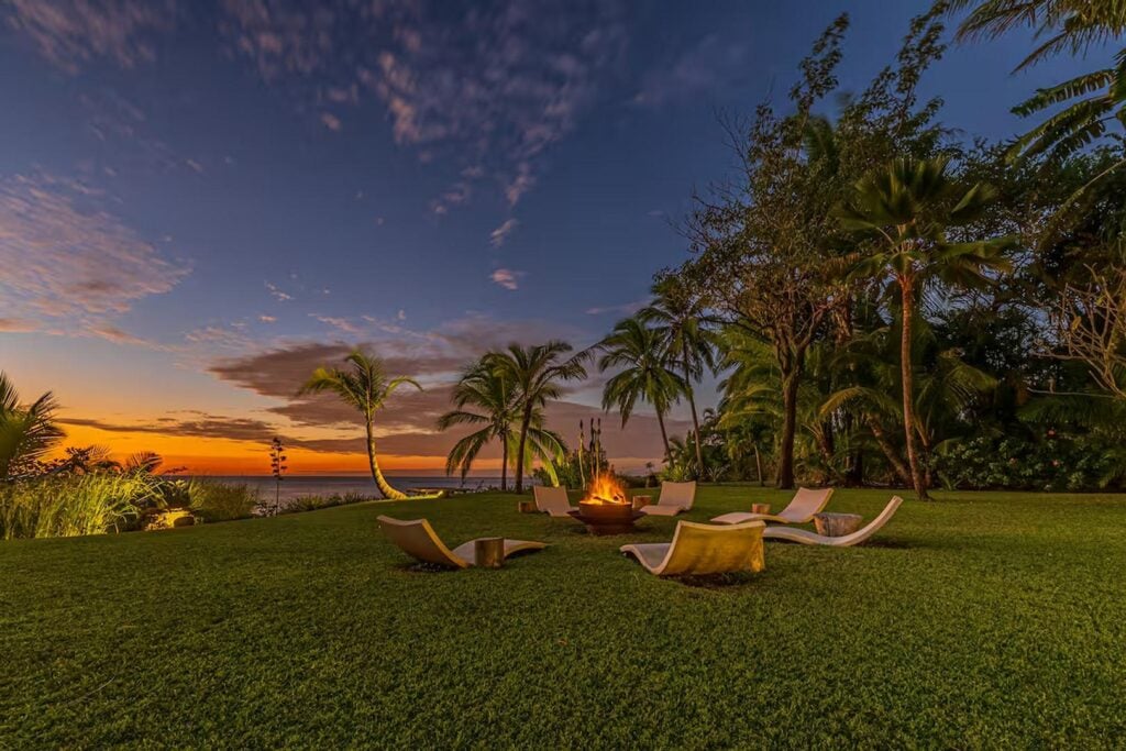 Enjoy an evening of lively conversation around the firepit with your friends and family.