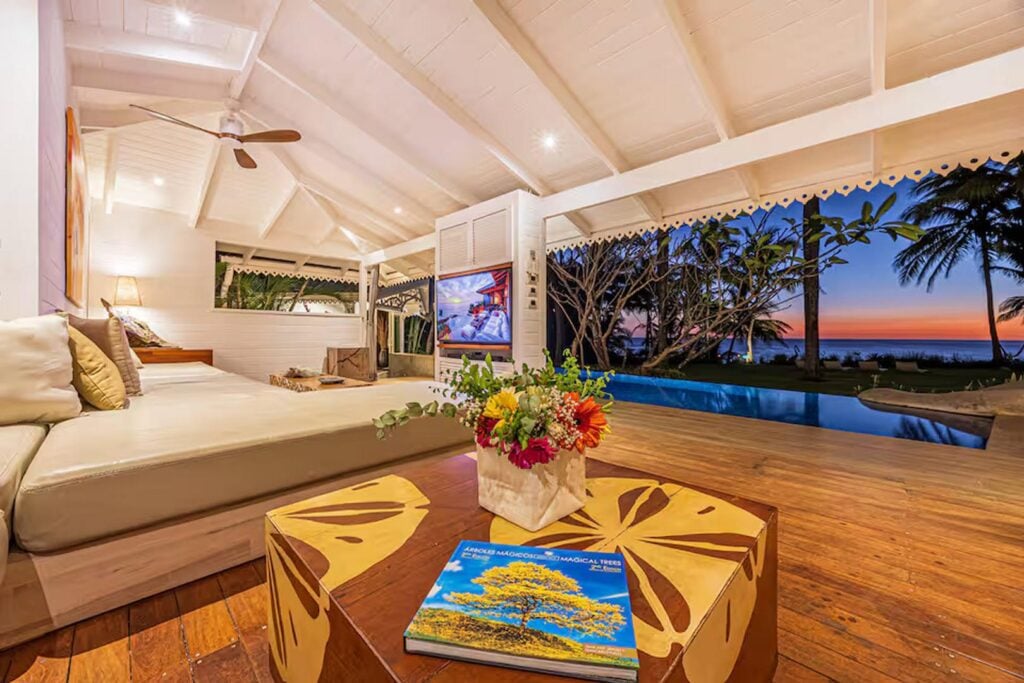 The large open living area is perfect for entertaining and hanging out with friends and family.