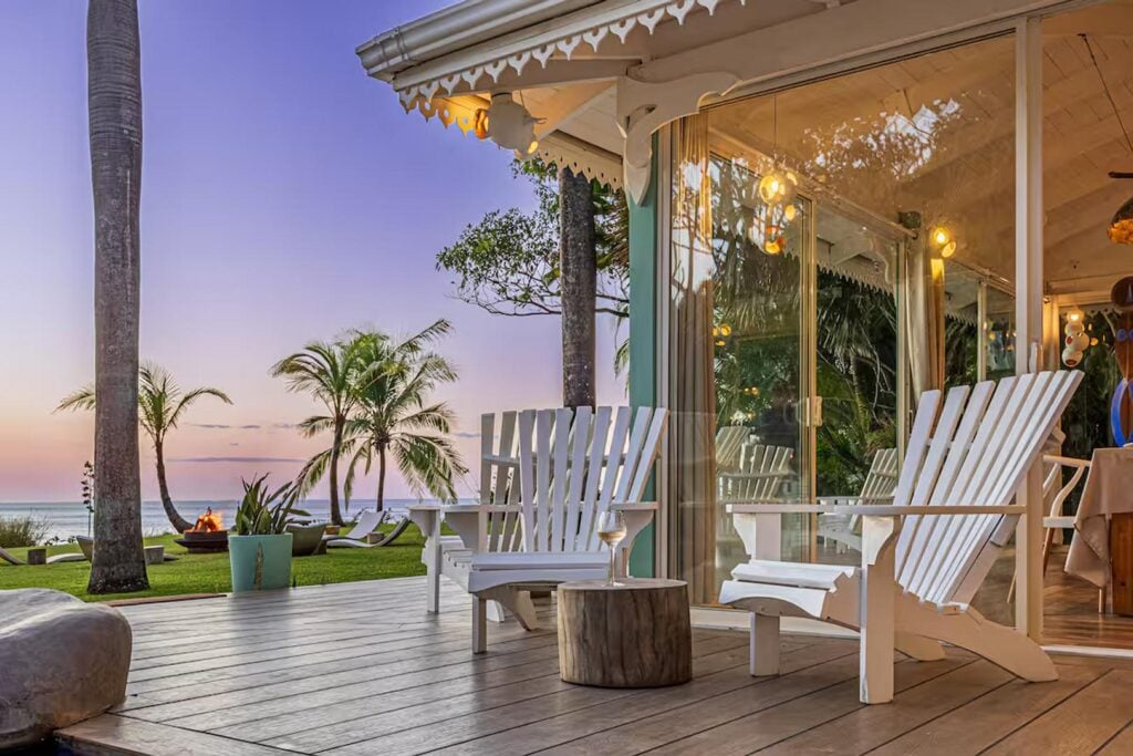 Sip a glass of chilled white wine on the deck before dinner. Very nice!