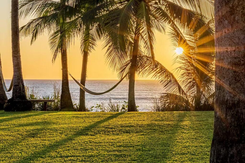 Take a blissful afternoon nap in a hammock, complete with warm golden sunlight and fresh Pacific breeze.