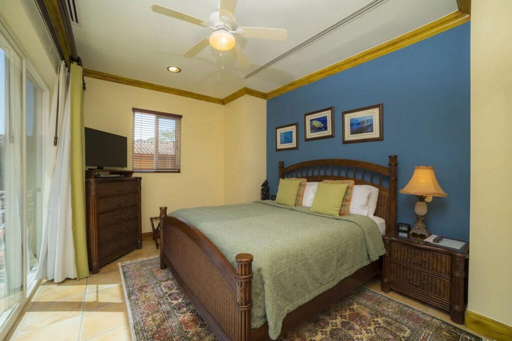 The luxurious bedrooms feature a TV, ceiling fan and are all air conditioned.