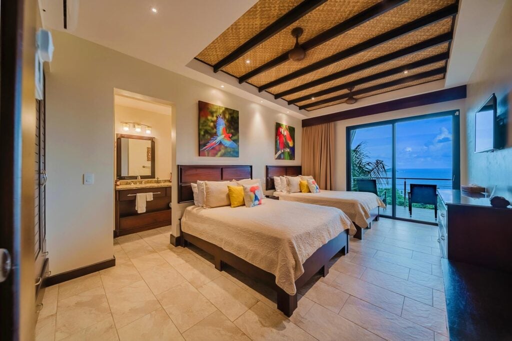 Colorful and bright, these spacious rooms keep everyone comfortable and connected.