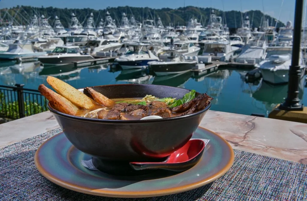 A waterfront meal at Los Sueños Marina, where fresh flavors meet views of the harbor.