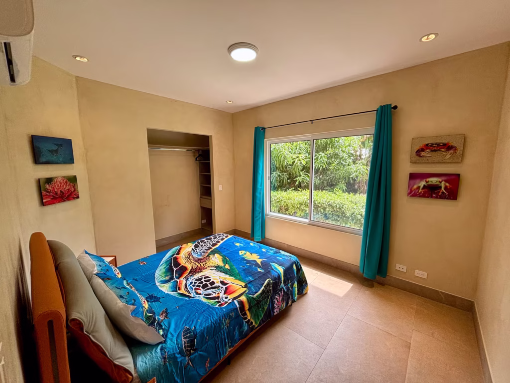 Inspired by Costa Rica's marine wildlife, this colorful bedroom creates a fun and welcoming space for families.